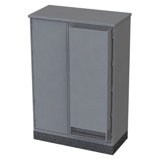 Two door enclosure with vents