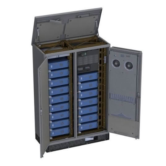 Open data server rack with cooler