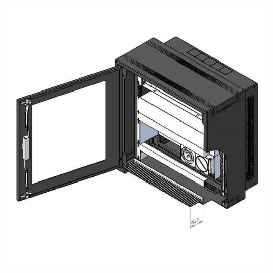 Wall mount enclosure cabinet drawing