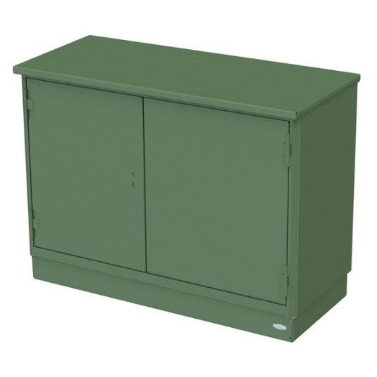Two door compact green enclosure