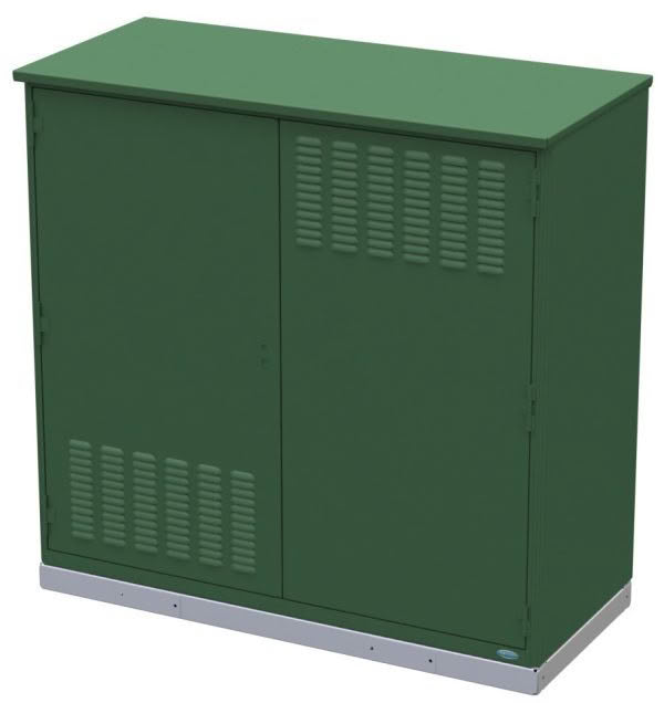 Dual access door green enclosure