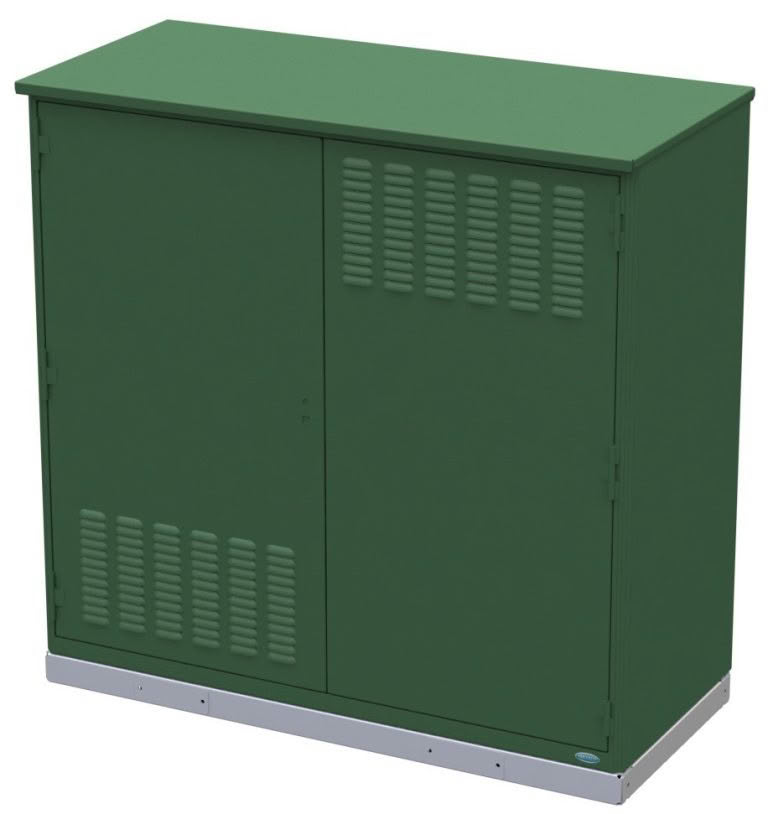 Dual access door green enclosure
