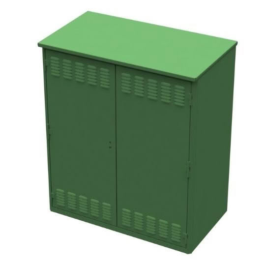 Outdoor enclosure cabinet with vents