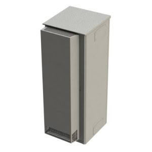 Single door battery cabinet, HEX door, open roof, seismic, 650W x 650D x 1800H