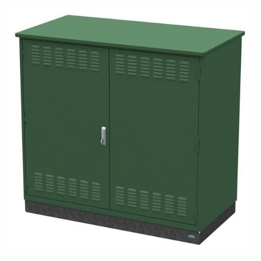 Outdoor electrical cabinet with vents