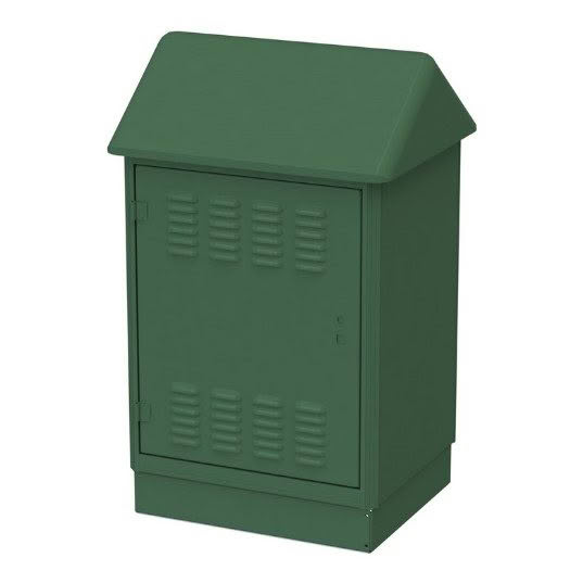 Single bay 2 door cabinet with RF roof