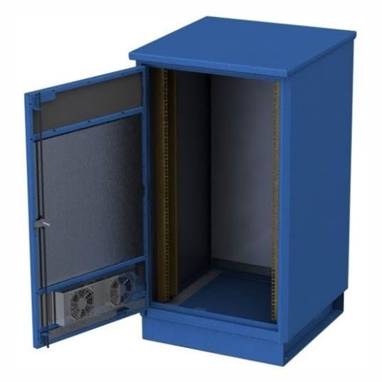 Blue rack open enclosure cabinet