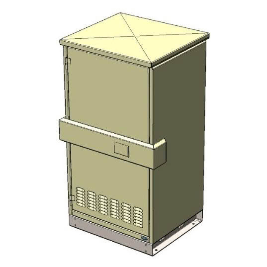 Outdoor cabinet with protective lock