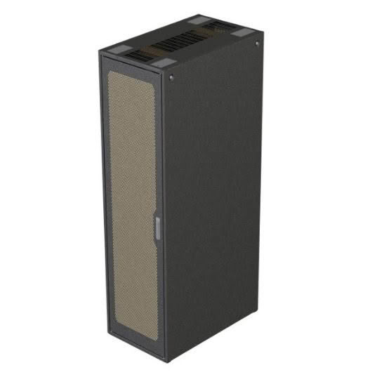 Enclosed server rack with airflow panel