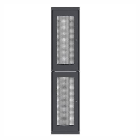 Network rack enclosure with mesh door