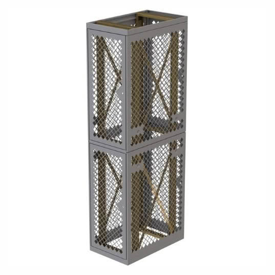 frame rack enclosure with mesh panels