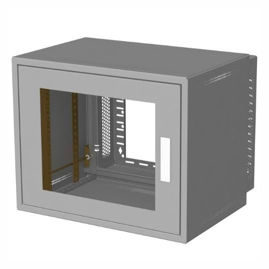 Network cabinet with glass front