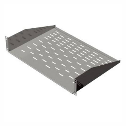Slotted rack shelf for airflow
