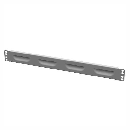 Slotted rack panel for cable management