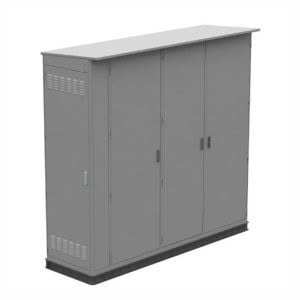 Triple bay 4 door cabinet, 2650W x 800D x 2297H