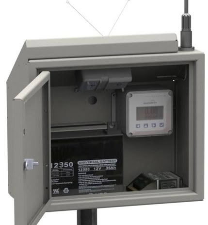 Data logger cabinet with battery