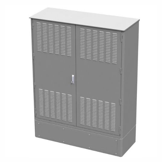 Ventilated equipment enclosure cabinet